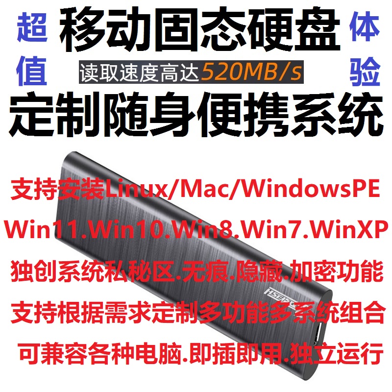 WinToGo移动USB固态硬盘超值体验WindowsToGo口袋系统WTG即插即用
