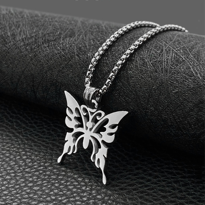 ins风男女镂空蝴蝶街头嘻哈项链