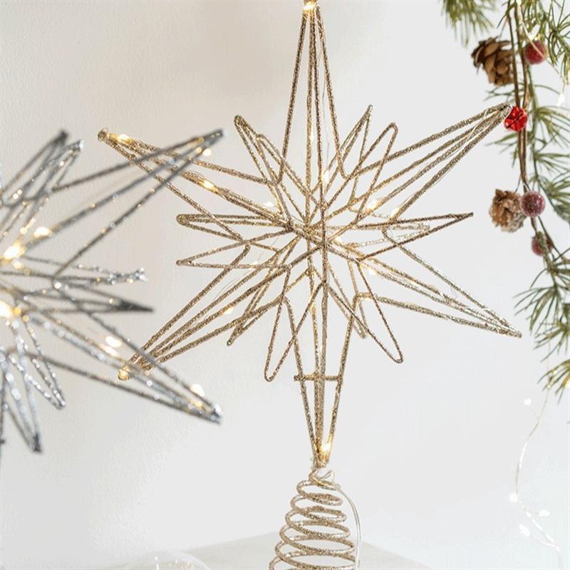 Christmas Tree Top Star Iron Accessories Five-pointed Star C