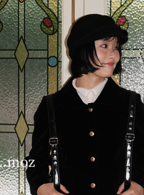 蓝墨竹LMO.Z日系复古风贝雷帽子秋冬新款女文艺百搭前进帽显脸小