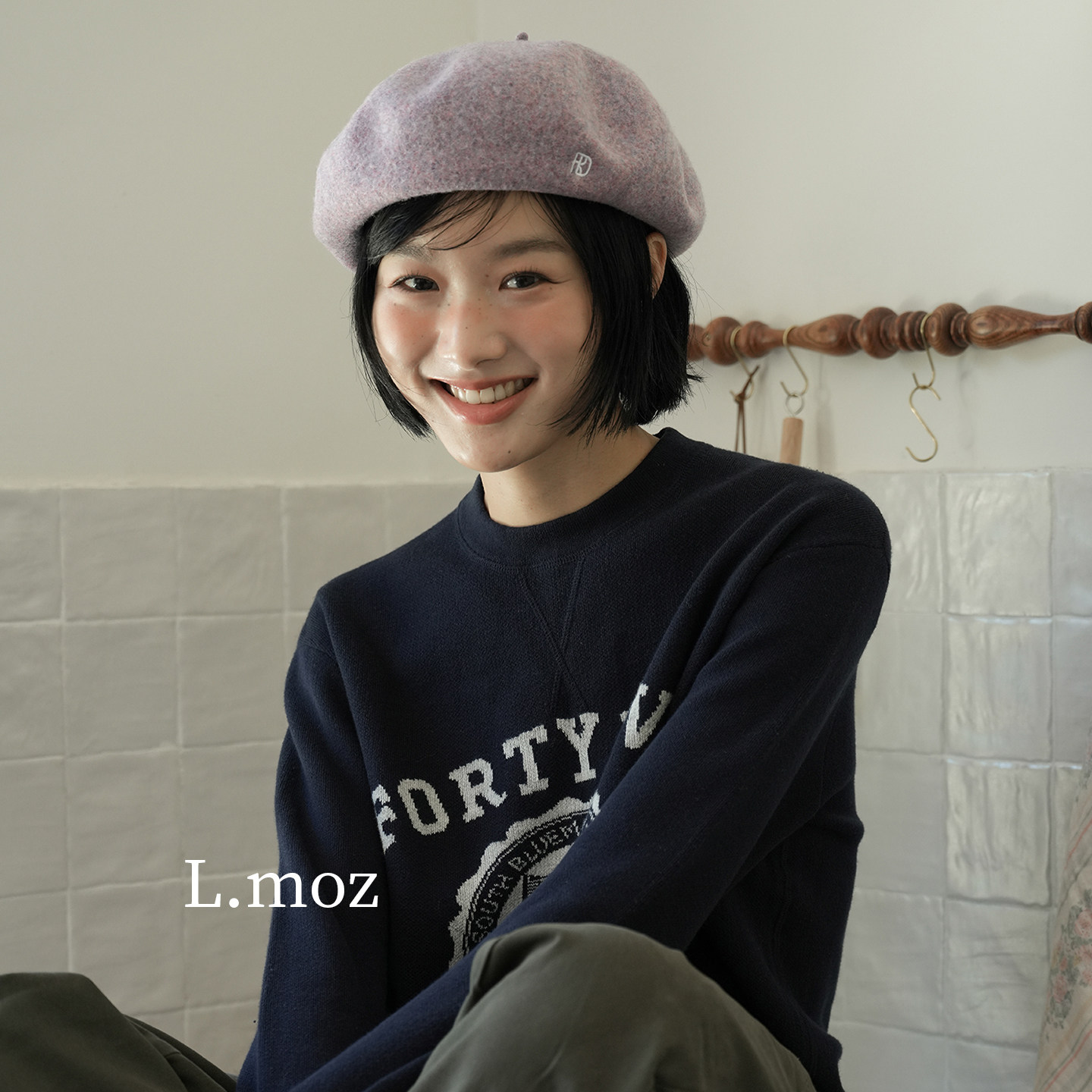 蓝墨竹LMO.Z贝雷帽女羊毛冬季新款百搭显脸小拍照出片简约画家帽,服饰配件/皮带/帽子/围巾,帽子,淘宝优惠券,粉丝福利购,淘宝优惠卷