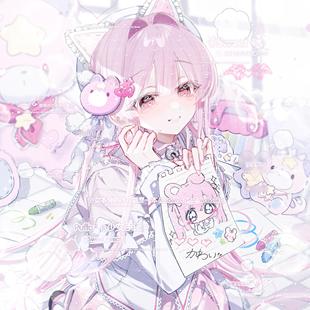 抱盒120张 女生插画头像原创圈直购高清无水印 umr月刊扭蛋机42期