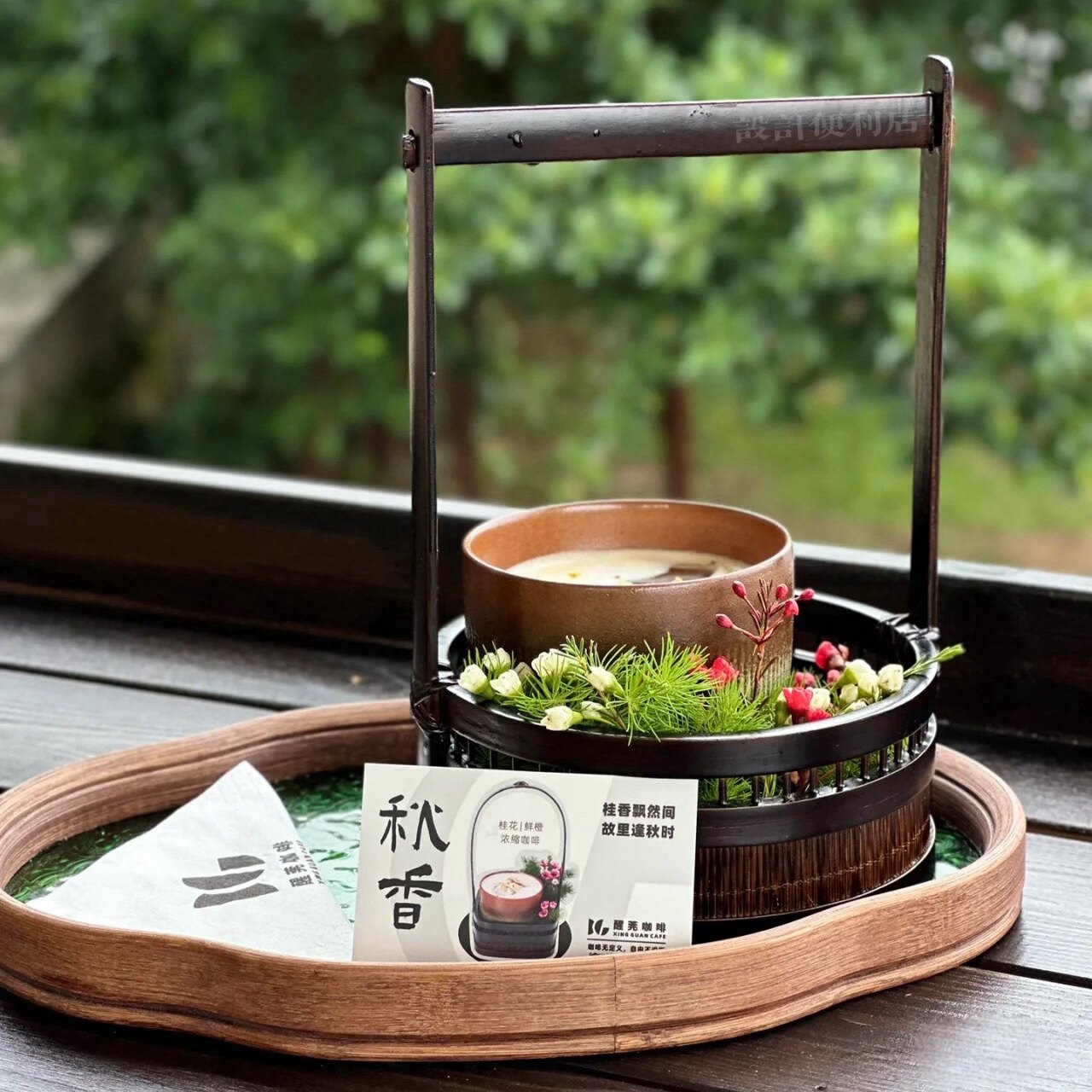 复古竹编手提漆器食盒多层茶点盒双层串丝带盖茶具收纳花篮提篮