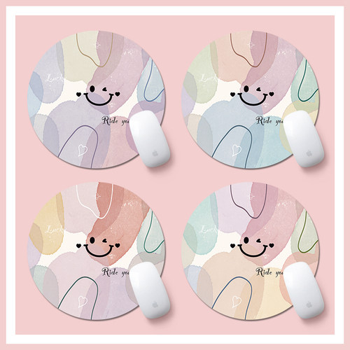 创意色彩鼠标垫简约办公桌面垫子2025女生护腕电脑键盘垫职场桌垫