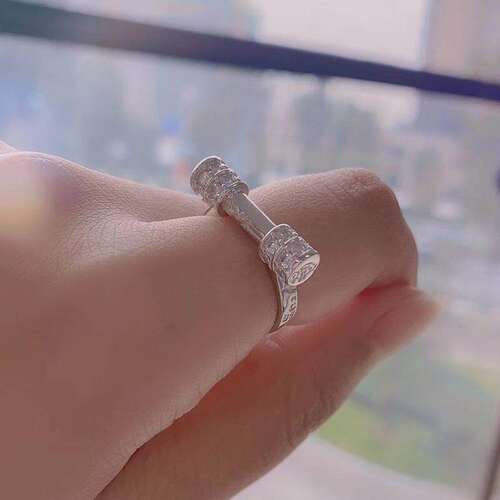 阿赞白矿人缘鸟符管戒指