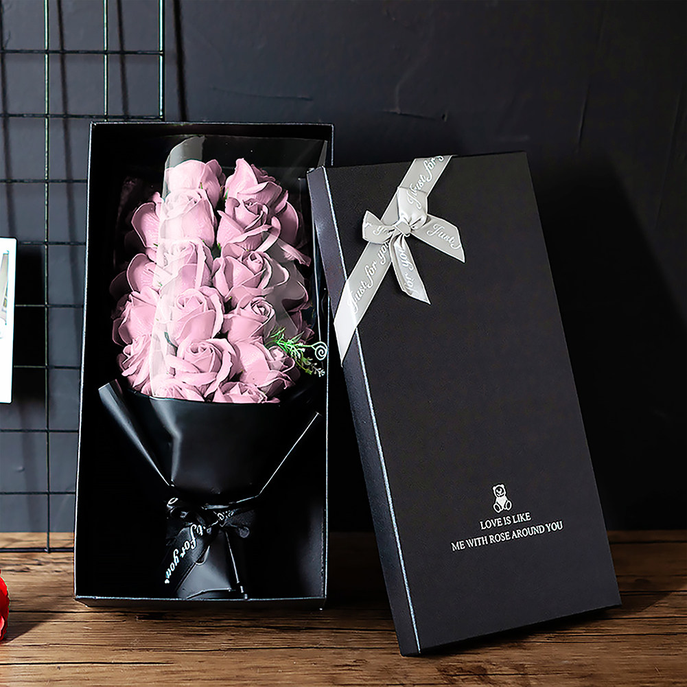 square flower paper box 18 soap flower packaging set flower