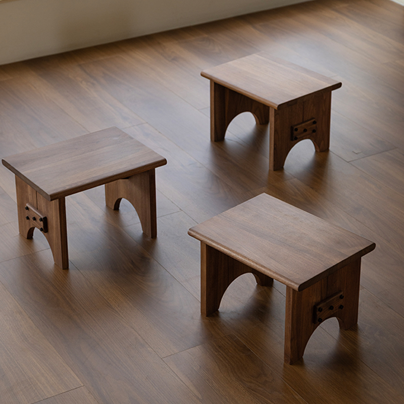 圣贝纳迪北美黑胡桃木小凳子家用