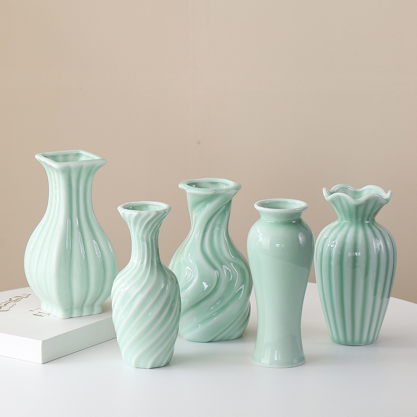 中式复古汝窑陶瓷花瓶