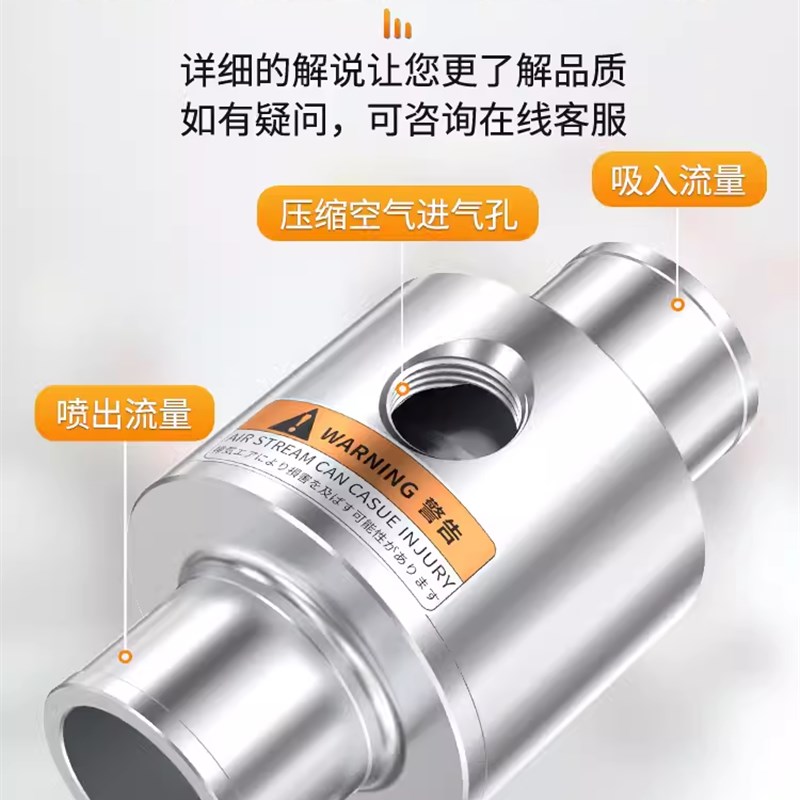 气动真空输送器气力输送器空气放大器全规格LT16 19 25 3U2 38 76