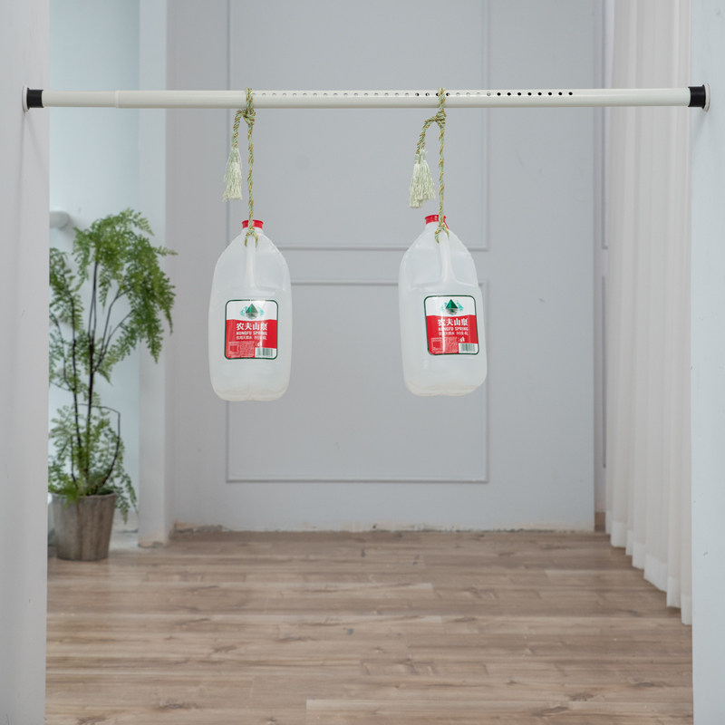 免打孔安装弹簧伸缩杆窗帘s杆单杆白色加粗32mm直径阳台支撑晾衣,居家布艺,窗帘杆/罗马杆,淘宝优惠券,粉丝福利购,淘宝优惠卷