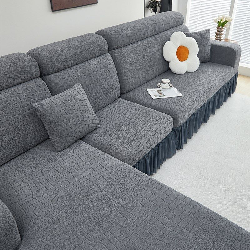 一体式全包沙发套罩n四季通用三座一贵妃组合套装加厚沙发垫防猫