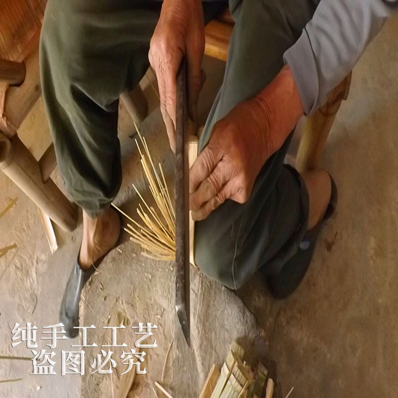 手工竹编刷锅神器洗锅竹r刷把工厂学校医院食堂大锅用加长手柄竹