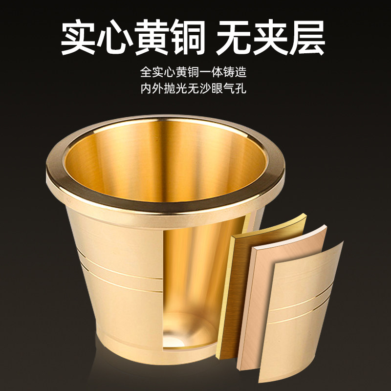 广式铜盅纯铜捣药罐捣蒜器蒜泥器C捣碎器中药捣子药盅药臼药缸研