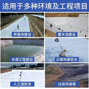 鱼塘防渗膜防水布土工膜防渗布水产养殖膜渔塘防渗Z漏水膜地膜