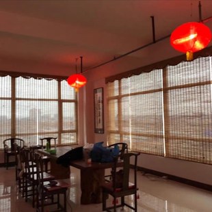 竹子卷帘竹窗帘茶室竹帘子中式升降卷帘隔断遮阳帘子阳Z台透光卷