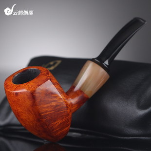 丹麦Erik Nielsen艾瑞克·尼尔森手工石楠木烟斗光面盾牌角环A级