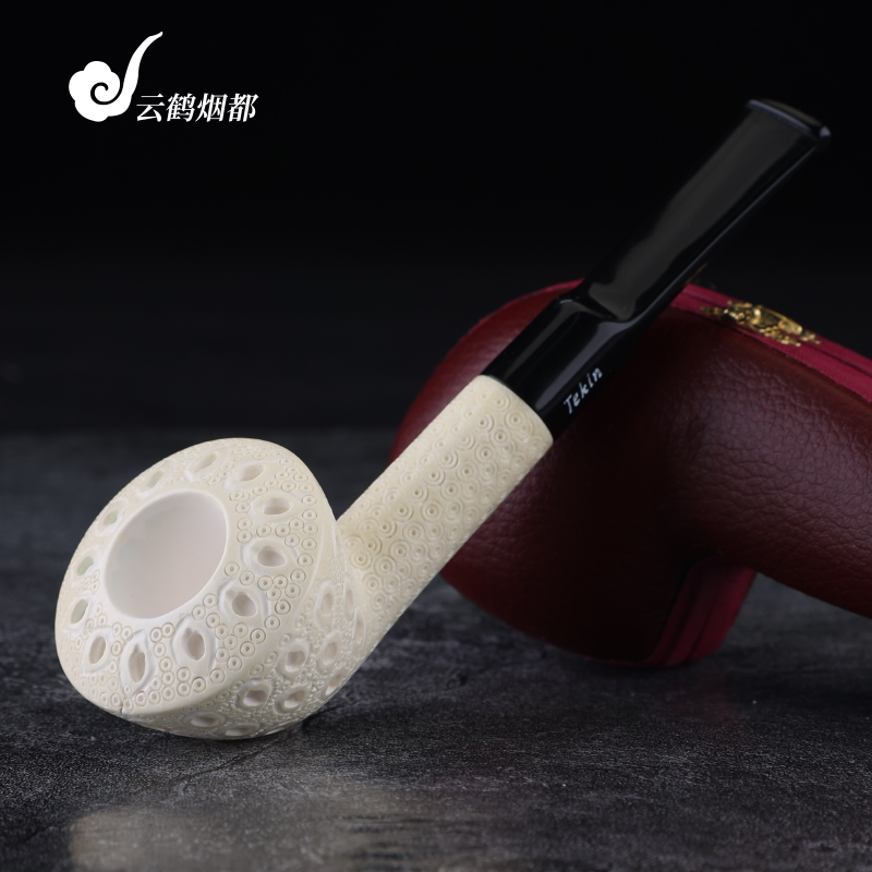 云鹤土耳其tekin进口手工海泡石烟斗雕刻罗德西亚