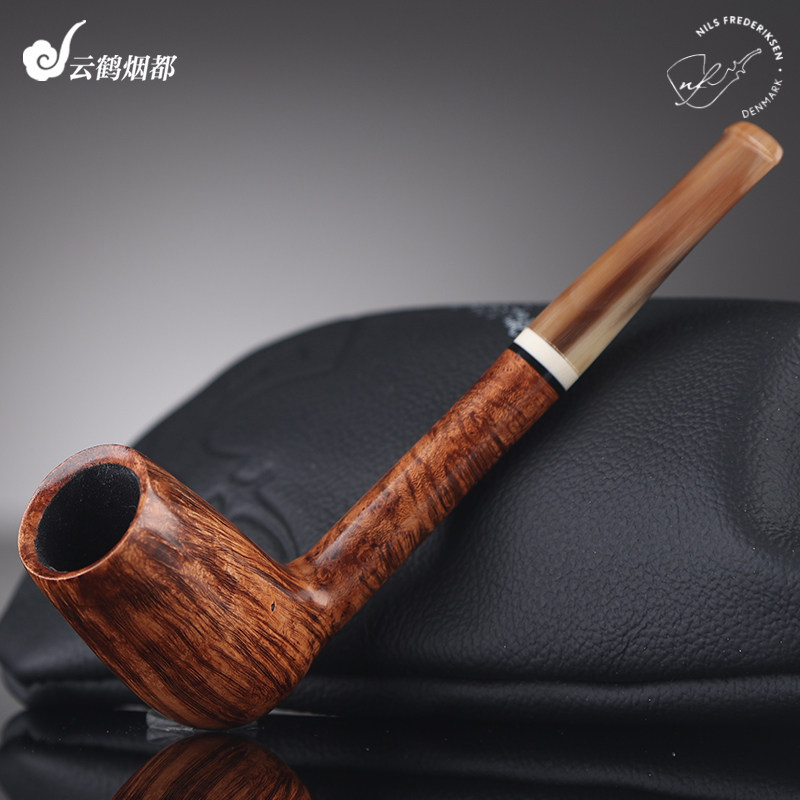 云鹤丹麦 NF 尼尔斯手工石楠木烟斗光面白兰地牙环A级2