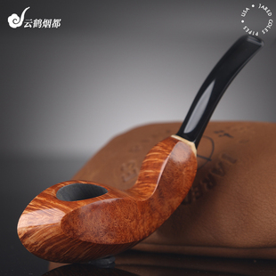 美国Jared Coles贾里德·科尔斯手工石楠木烟斗光面河豚木环留皮