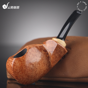 云鹤美国Jared Coles贾里德·科尔斯手工石楠木烟斗光面河豚木环
