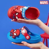 蜘蛛侠中大童凉拖鞋 可爱男童卡通沙滩凉鞋 轻便花园鞋 儿童洞洞鞋