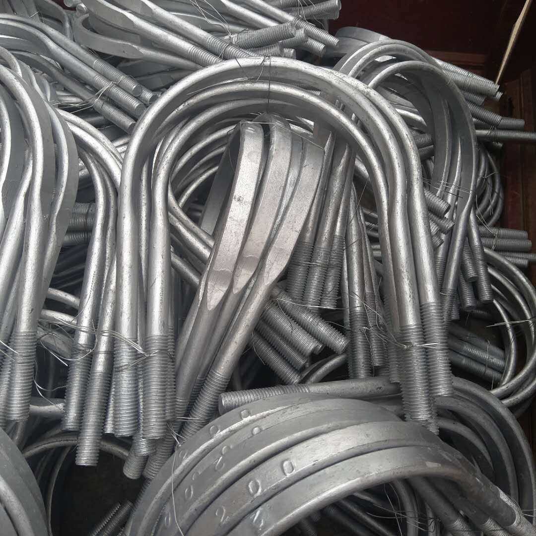 卡箍u型螺栓骑马钉热镀锌抱箍电力金具专用电线杆管称重支架螺栓