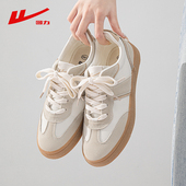 休闲小白鞋 回力女鞋 女 运动百搭帆布鞋 子春季 德训鞋 女复古2026新款