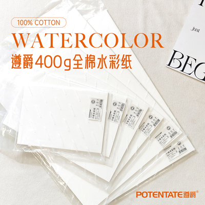 遵爵400克棉浆水彩纸中粗细纹