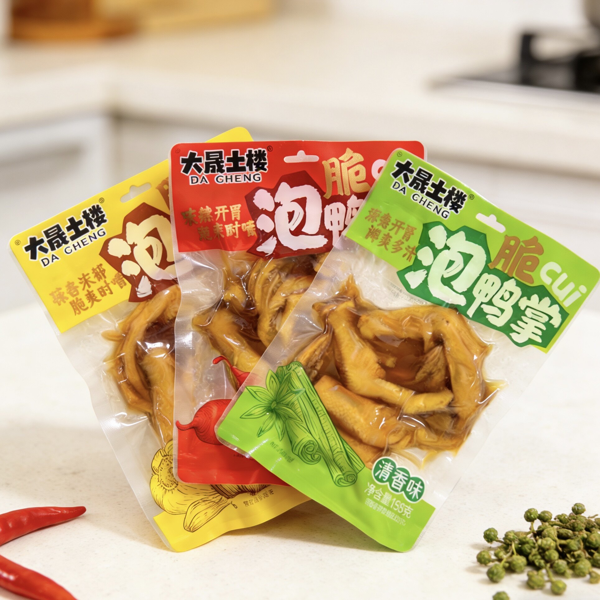 大晟土楼香辣泡鸭掌鸭爪158g