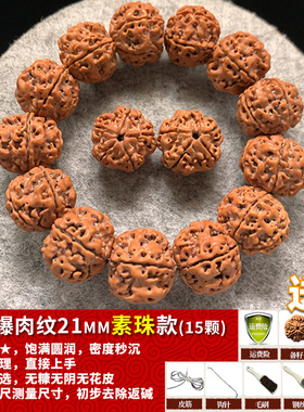 尼泊尔大金刚菩提子五瓣六瓣暴肉双龙核桃文玩手串红黄皮男士手链