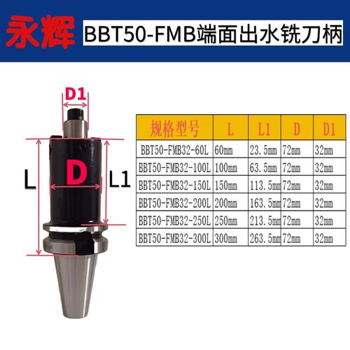 BBT50-FMB27/32/40-100L加长平面铣刀柄/铣刀盘刀柄数控刀柄
