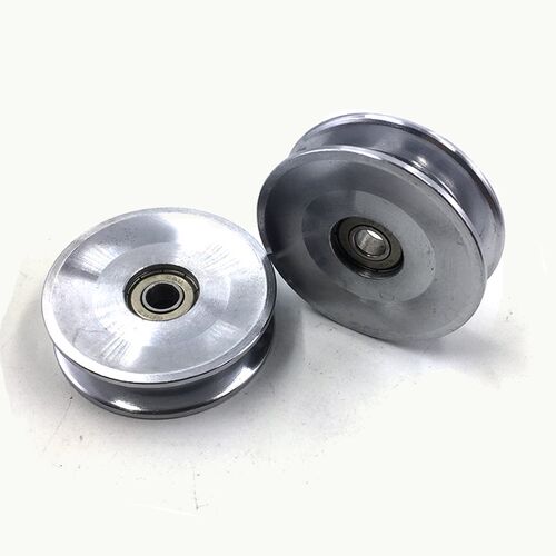 1004镀铬钢铁导轮40mm过丝滑轮电线纺织张力枪放线架镀锡机导线轮