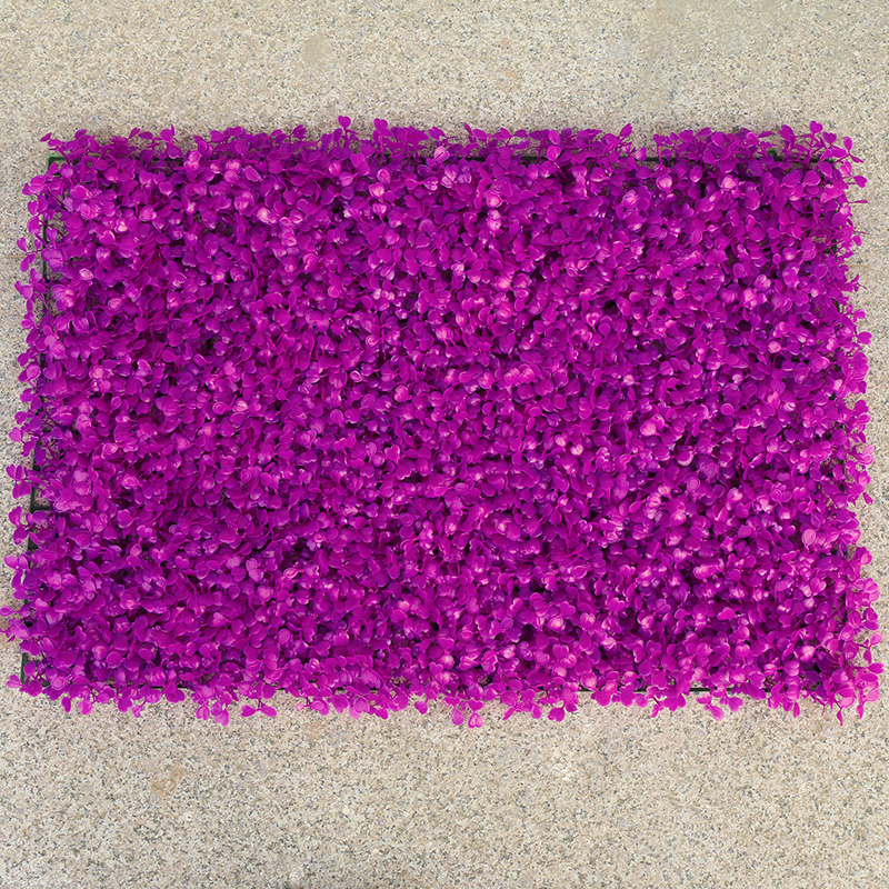 仿真植物墙面装饰彩色米兰尤加利假草坪绿植墙塑料假花室外绿雕塑