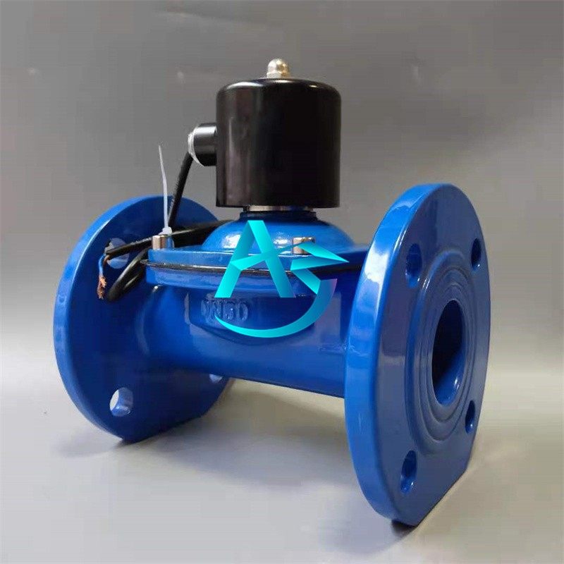 法兰水用电磁阀220V常闭直动式电磁开关控制放水阀DN50 65 80 100