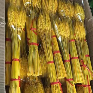 黄金色麦穗干花大麦花束开业花篮小麦穗装饰摆件花艺客厅真花麦子