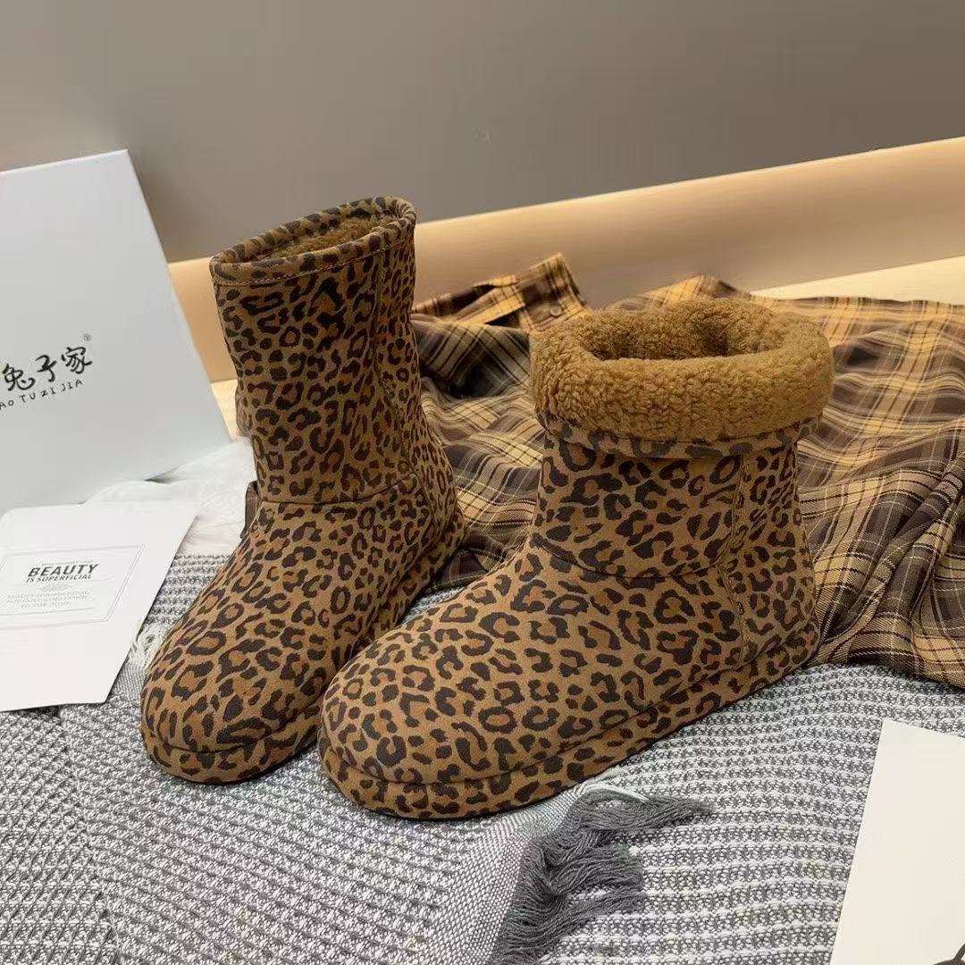 毛毛保暖棉鞋百搭休闲勃肯鞋