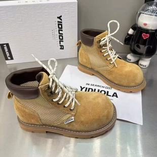 2025新款 女 韩版 厚底增高马丁靴女英伦风小个子短靴百搭休闲鞋