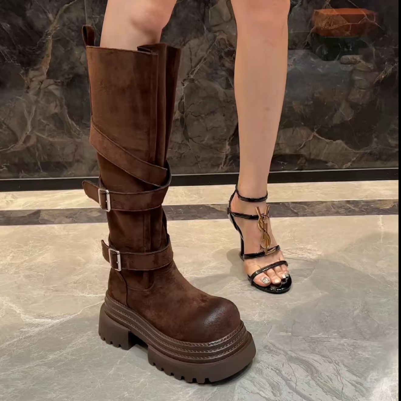 马丁靴机车靴厚底松糕小个子女鞋