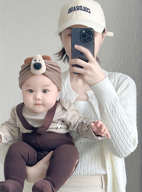 新生婴儿帽子春秋男女宝宝胎帽印度帽婴幼儿超萌可爱护囟门套头帽