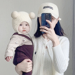 秋冬婴儿帽子宝宝珊瑚绒包头帽可爱儿童护耳帽男童女童保暖套头帽