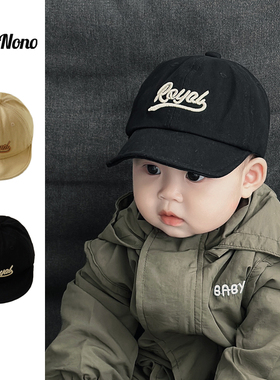 新款婴儿帽子男女宝宝时尚字母遮阳帽小月龄婴幼儿童棒球帽鸭舌帽