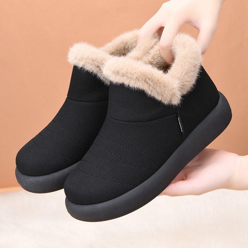 老北京布鞋女冬季中老年妈妈棉鞋加绒保暖加厚软底一脚蹬雪地靴女,女鞋,棉鞋,淘宝优惠券,粉丝福利购,淘宝优惠卷