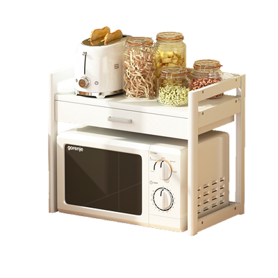 厨房微波炉置物架家用桌面带抽屉