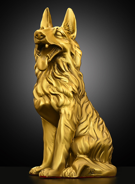 铜狗摆件纯铜狼狗生肖狗