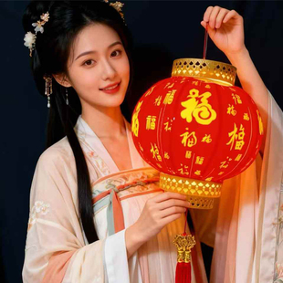 2026新款太阳能户外庭院红灯笼防水防晒仿古风中式宫灯中国风吊灯