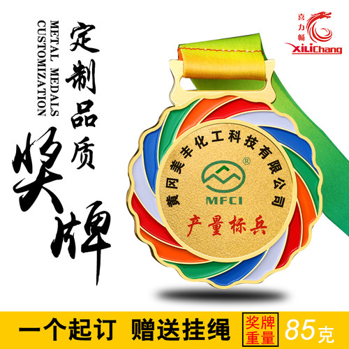 奖牌定制定做儿童马拉松挂牌幼儿园运动会创意金牌比赛冠军奖章