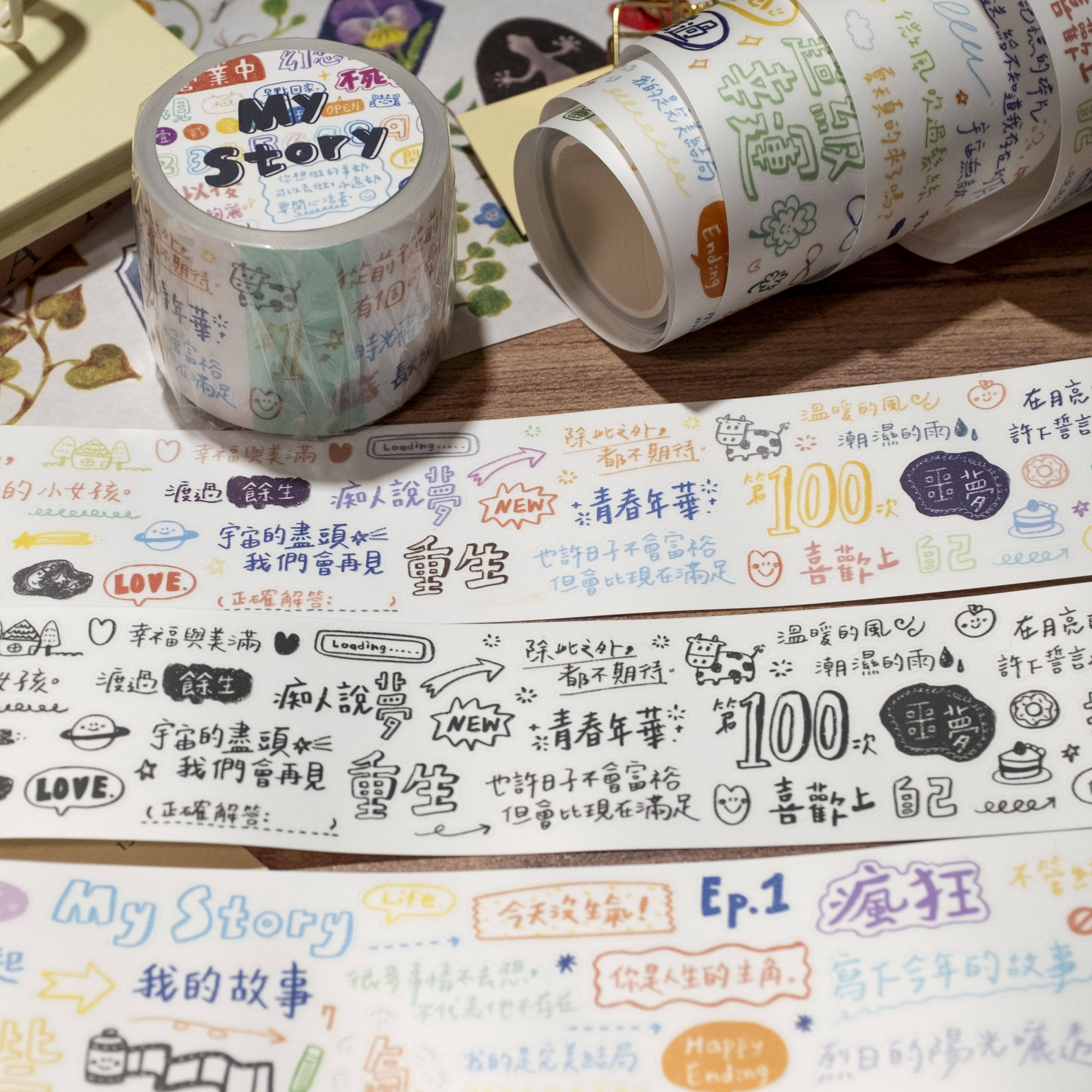 布岚原创日付字素模切基础胶带图片