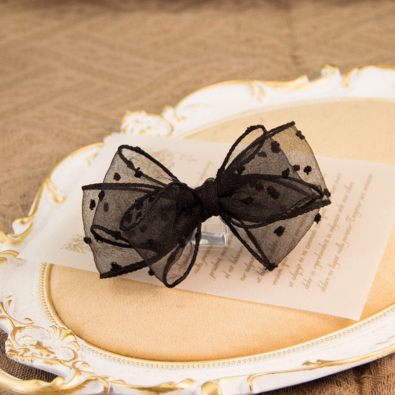 头饰发饰蝴蝶结发夹女2026新款后脑勺发量少半扎发高级感头花夹子