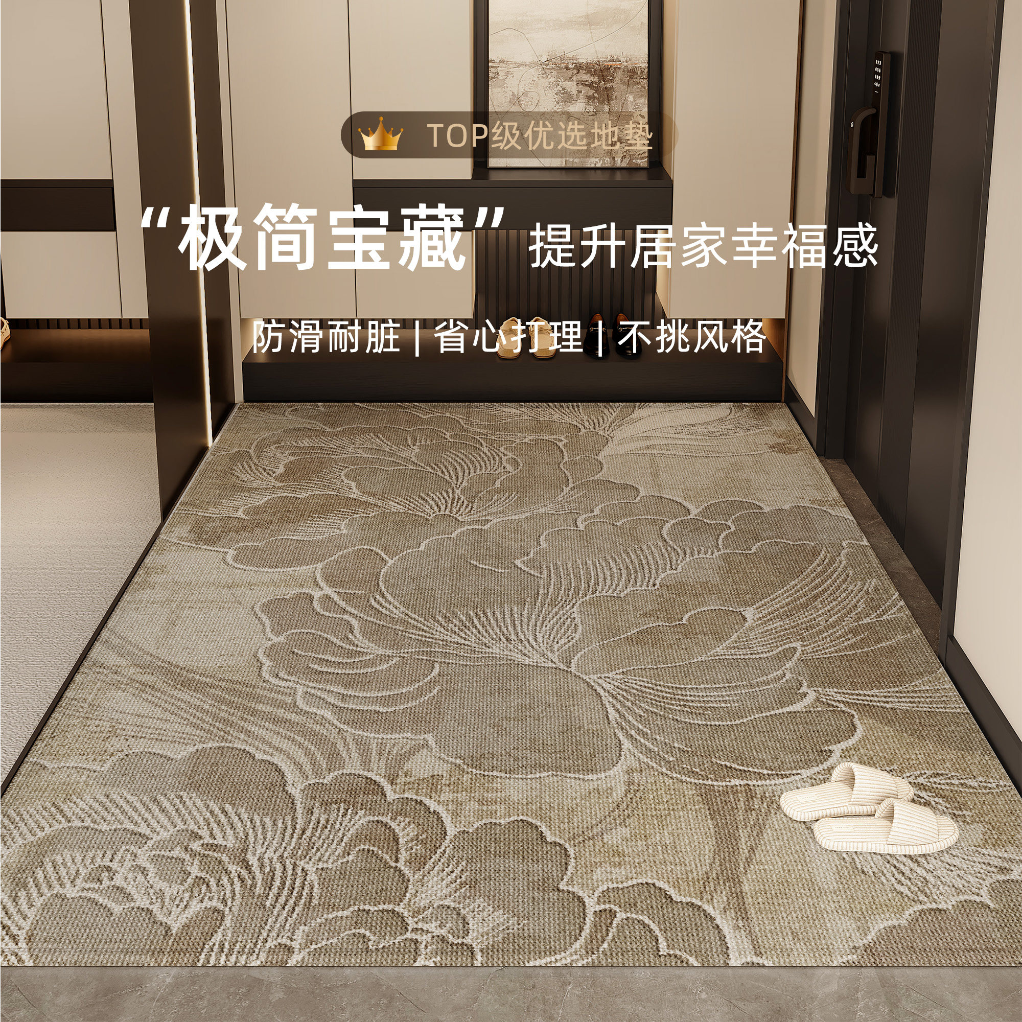 入户门地垫2026新款进门门口脚垫轻奢室内脚踏垫耐脏免洗玄关地毯