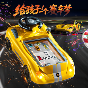 赛车闯关大冒险儿童玩具男孩子益智小汽车轨道模拟开车游戏机礼物